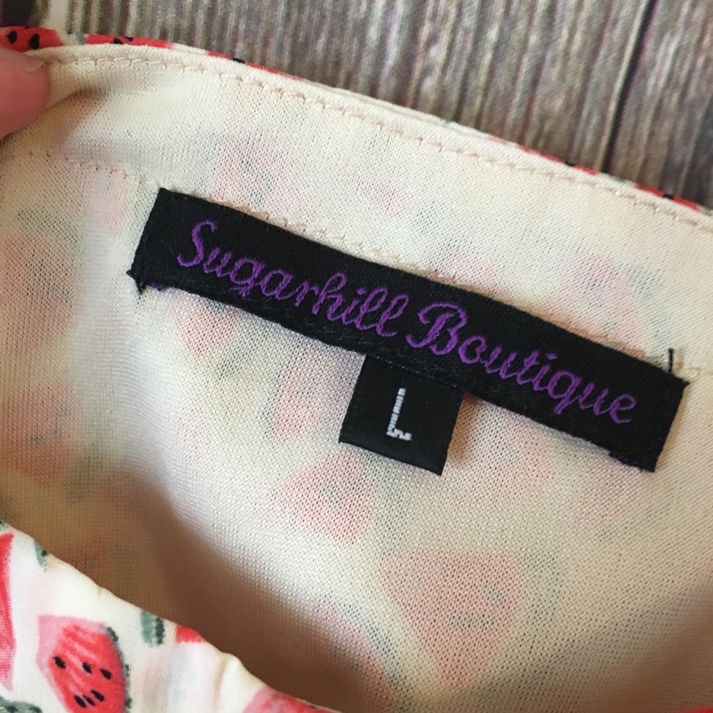 SOLD ❌ Watermelon Print Dress Fit & Flare - Picture 6 of 7